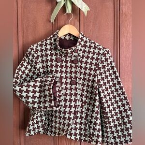 Vintage cropped Houndstooth Jacket